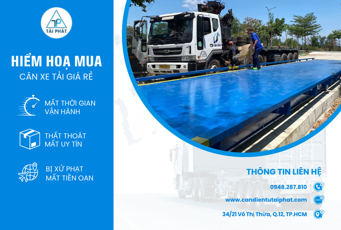 Những hiểm hoạ khi lắp đặt cân xe tải giá rẻ