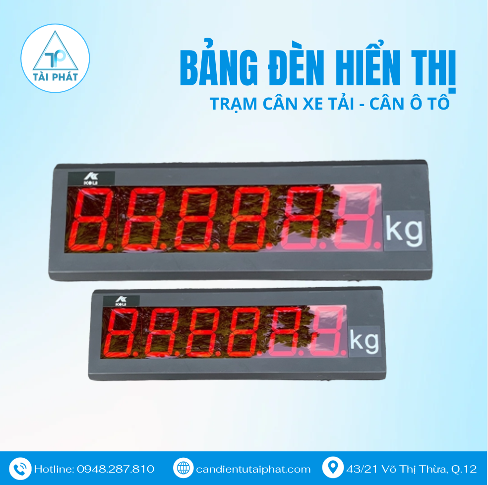 Báo Giá Trạm Cân Xe Tải 80 Tấn Mới Nhất 2025 – Giá Tốt Nhất Thị Trường Hiện Nay 6 Bảng đèn hiển thị ngoài trời