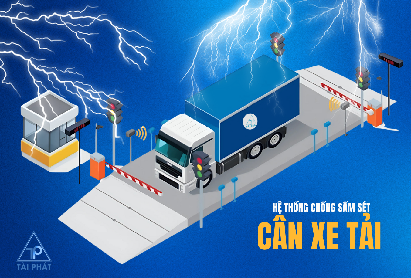 THIẾT BỊ PHỤ TRỢ KHÁC 7 Hệ Thống Chống Sét Lan Truyền Trạm Cân Xe Tải