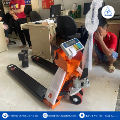 Cân xe nâng điện tử in hoá đơn PP Label