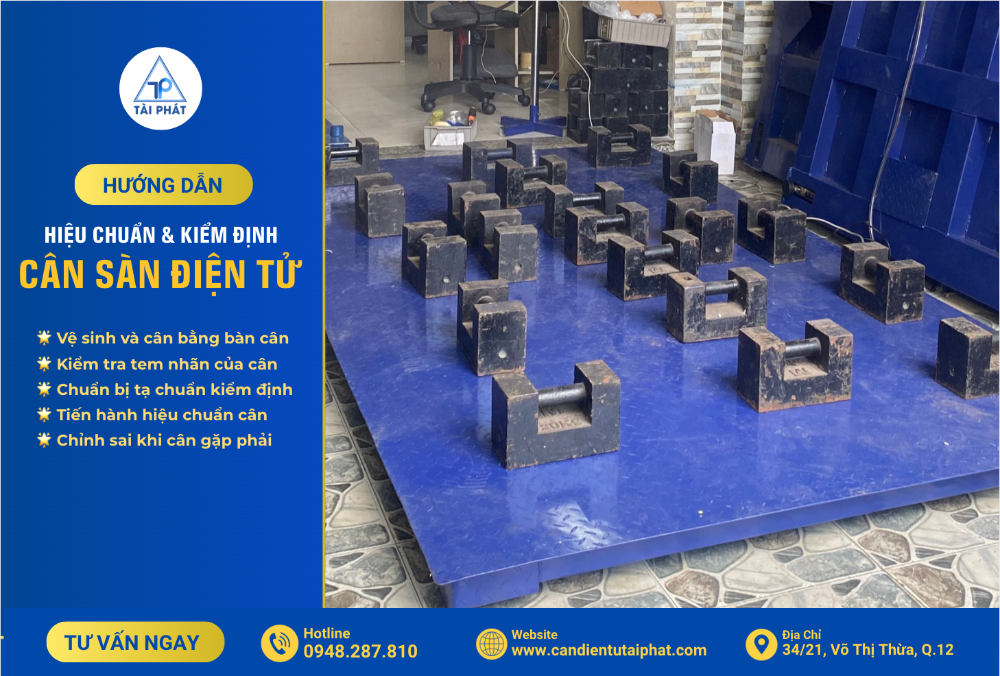 HƯớng dẫn hiệu chuẩn và kiểm định cân sàn điện tử chuẩn quy định của nhà nước