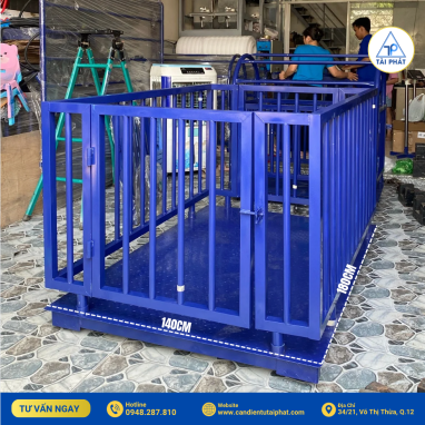 CÂN HEO ĐIỆN TỬ 1 TẤN MTCELL T9 5 KHUNG LỒNG CÂN HEO ĐIỆN TỬ 1 TẤN - CÂN CÙNG LÚC 4-5 CON