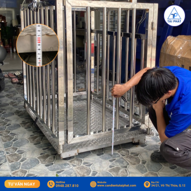 CÂN HEO ĐIỆN TỬ INOX 300KG B19S 14 Chiều cao từ mặt đất đến sàn cân