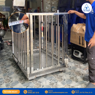 CÂN HEO ĐIỆN TỬ INOX 300KG B19S 13 Chiều rộng cân heo điện tử inox 300kg
