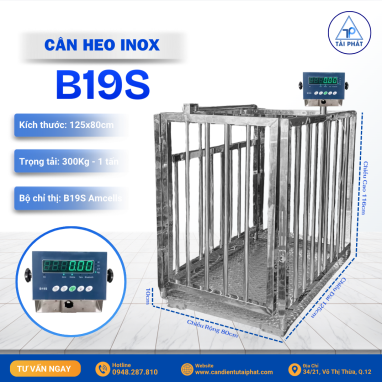 Cân Heo Điện Tử Inox 300kg B19S Amcells