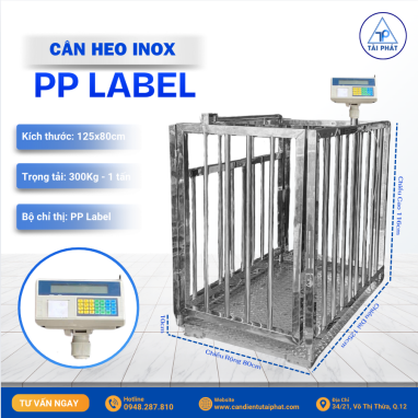 Cân heo điện tử inox in hoá đơn PP Label