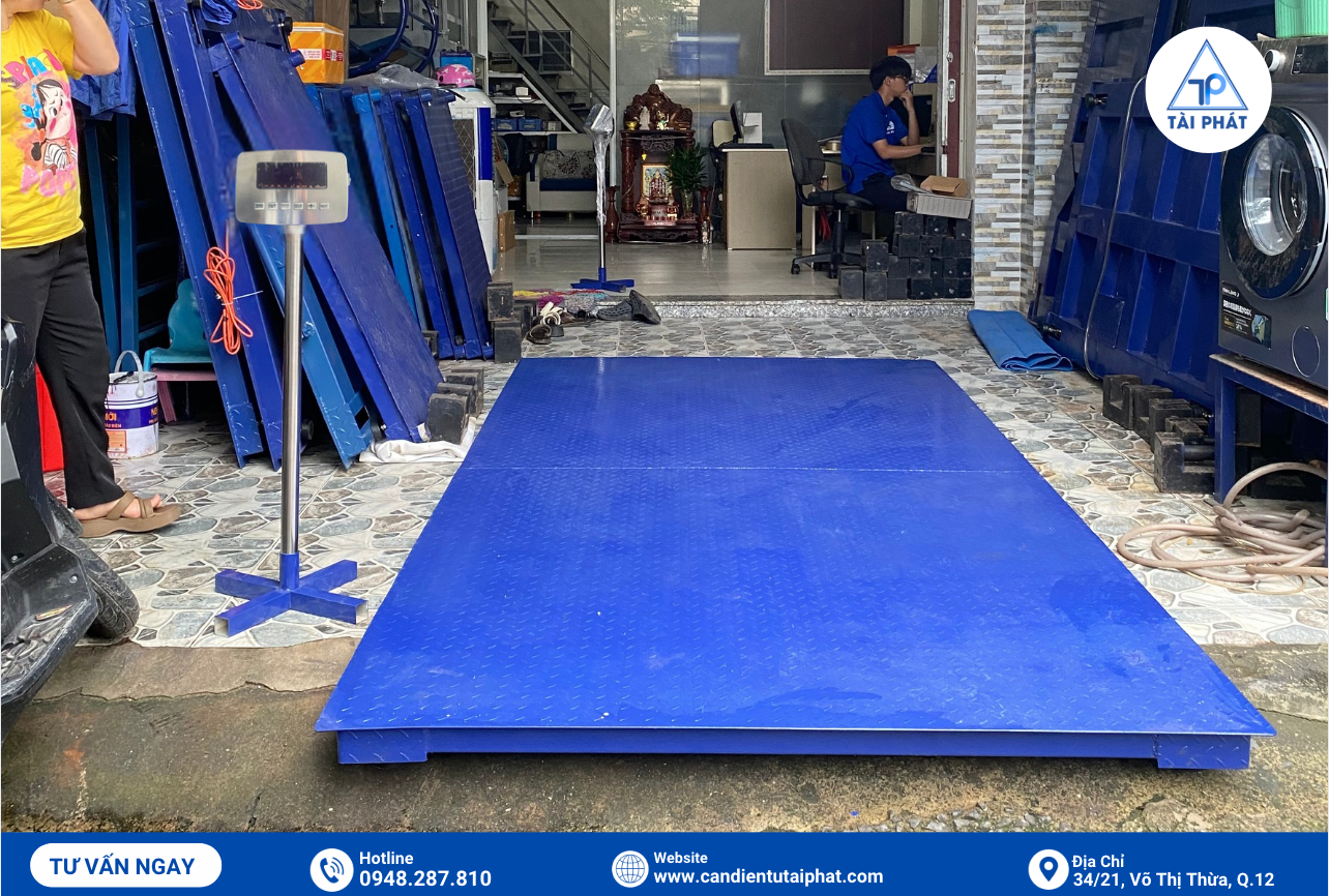 Cân Sàn Điện Tử Sử dụng  Đầu chỉ thị Trung Quốc giá rẻ tốt