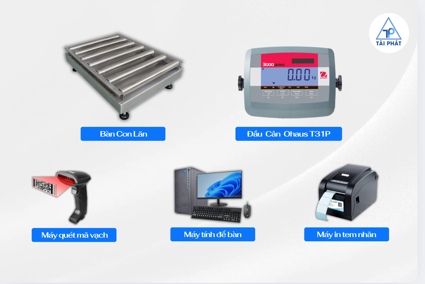 Thiết bị hệ thống cân con lăn điện tử Ohaus T31P